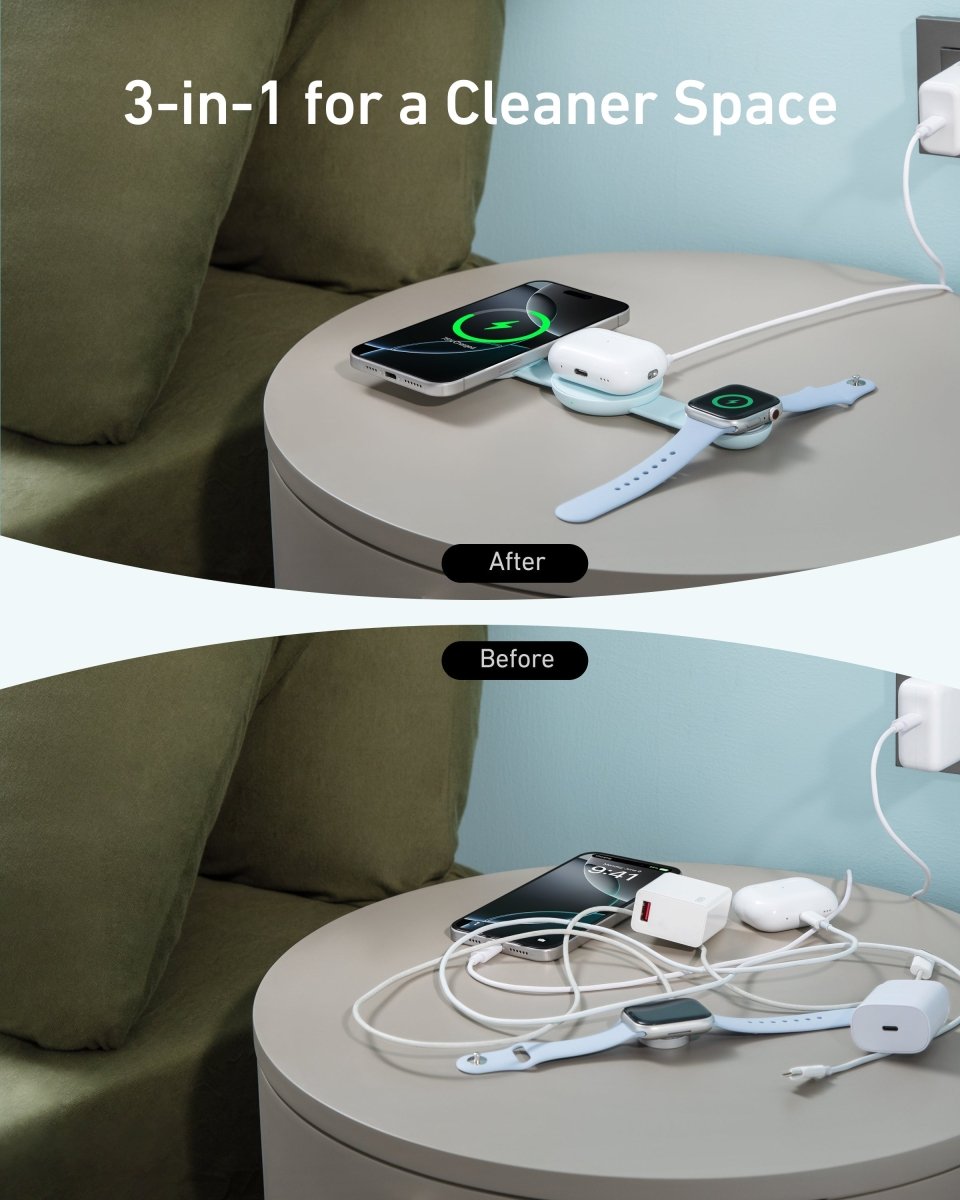Anker MagGo Wireless Charging Station (3 - in - 1, Foldable Pad) - Clevis Barnwell's