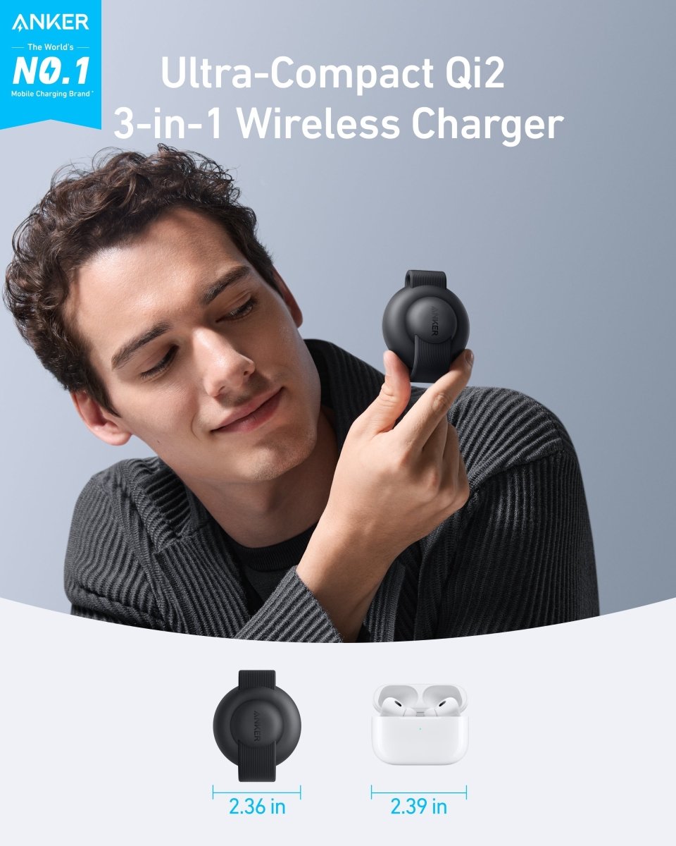 Anker MagGo Wireless Charging Station (3 - in - 1, Foldable Pad) - Clevis Barnwell's