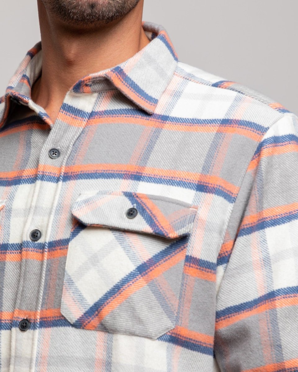 Grand Flannel, Plaid Salmon - Clevis Barnwell's