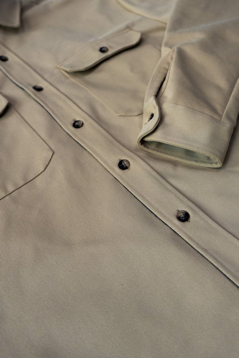 Lined Yukon Flannel Shirt Jacket, Tan - Clevis Barnwell's