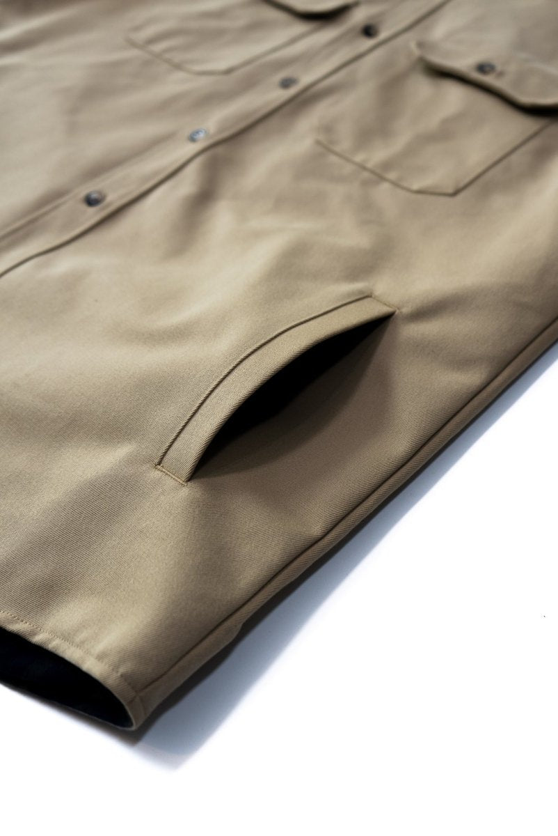 Lined Yukon Flannel Shirt Jacket, Tan - Clevis Barnwell's