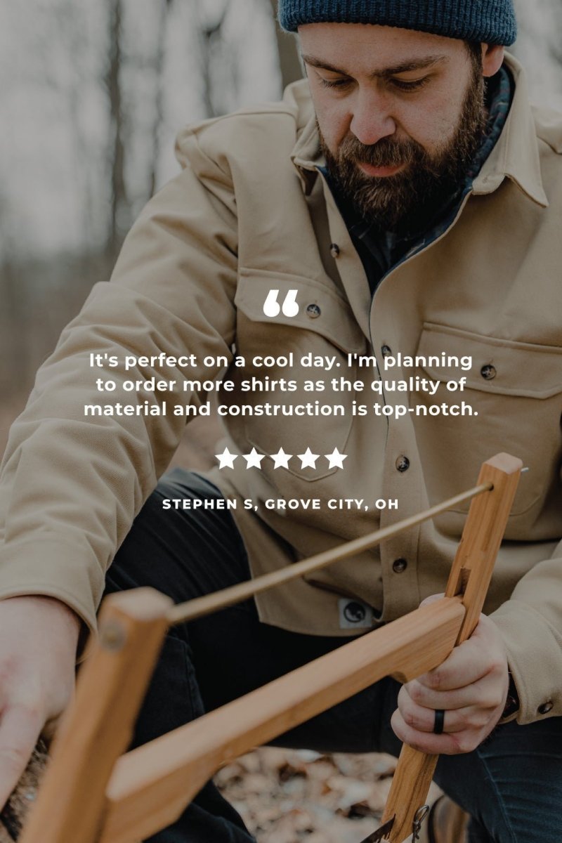 Lined Yukon Flannel Shirt Jacket, Tan - Clevis Barnwell's