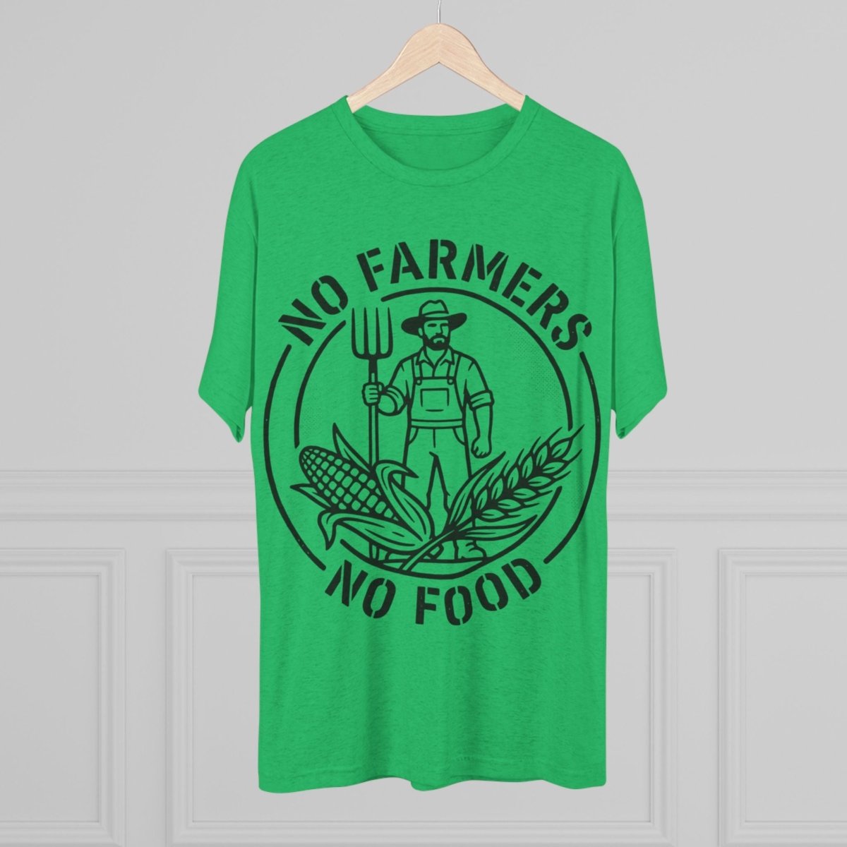 No Farmers No Food T-Shirt — Farmer Emblem Agricultural Pride Tee - Clevis Barnwell's