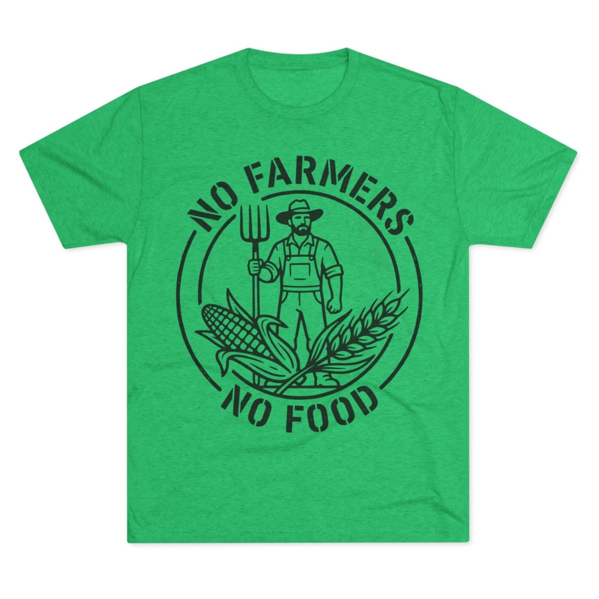 No Farmers No Food T-Shirt — Farmer Emblem Agricultural Pride Tee - Clevis Barnwell's