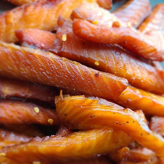 Spicy Salmon Premium Fish Jerky - Clevis Barnwell's