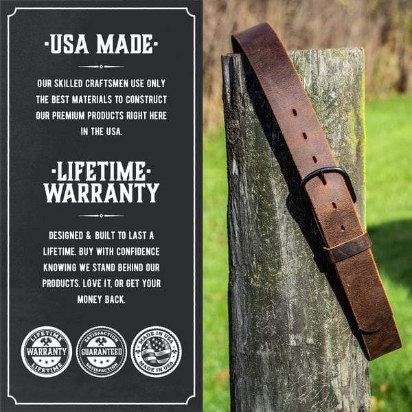 The Bootlegger Leather Belt - Clevis Barnwell's