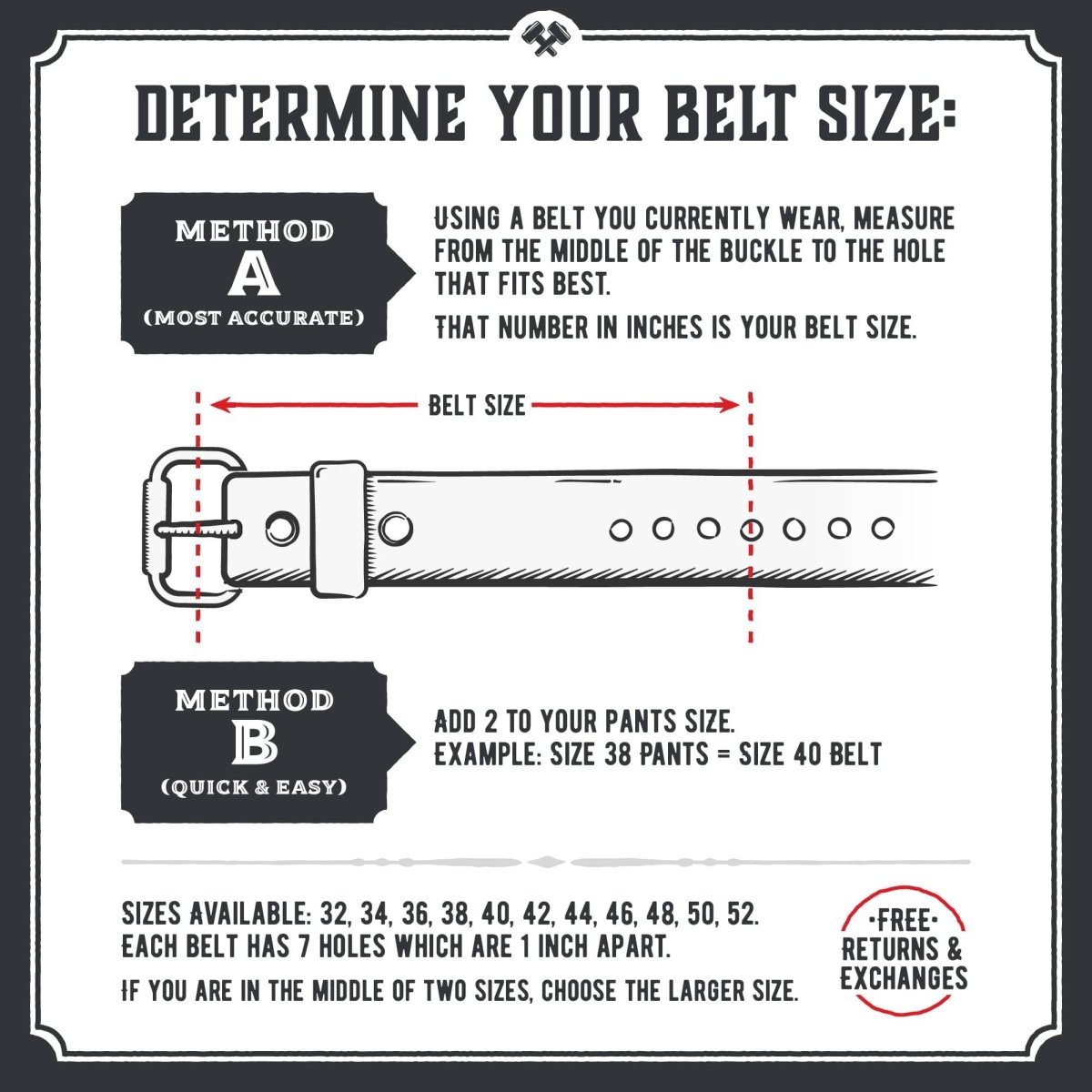 The Bootlegger Leather Belt - Clevis Barnwell's