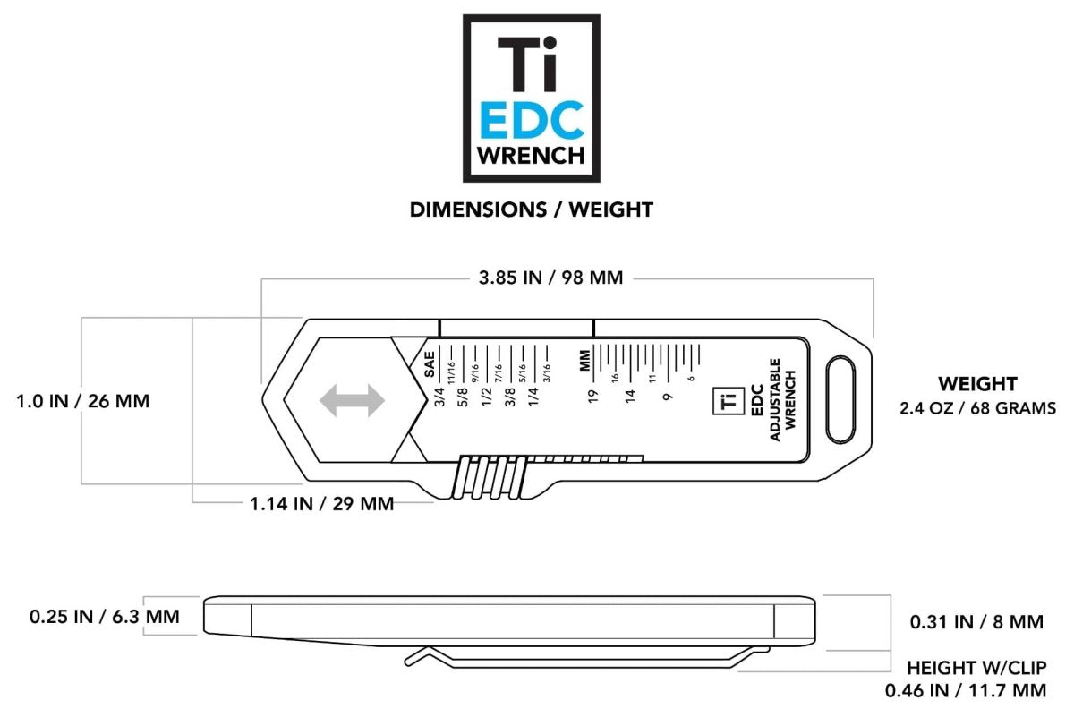 Ti EDC Wrench - Clevis Barnwell's